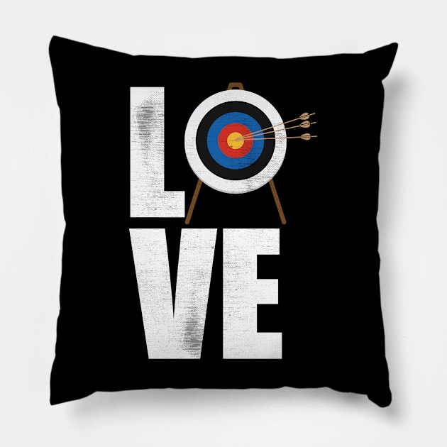 Archery - I Love Archery Pillow by Kudostees