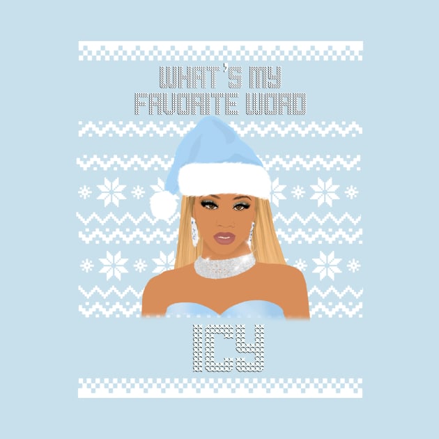 Icy Girl Christmas Holiday Season Saweetie Fan Art by tayelectronica