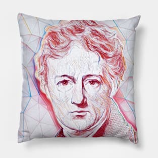 Charles Lamb Portrait | Charles Lamb Artwork | Line art Pillow