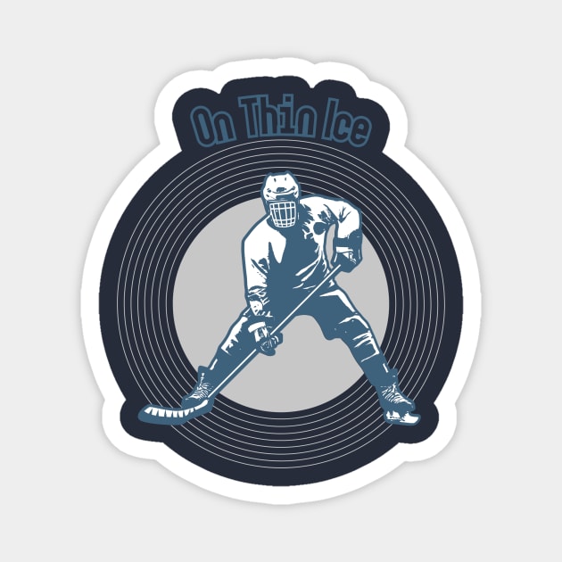 On Thin Ice - Hockey Magnet by The Hockey Locker