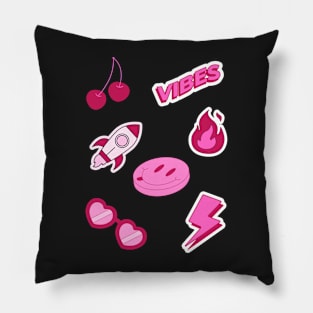 Retro stickers Pillow