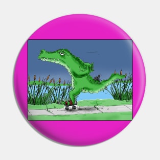 Gator Skater Pin