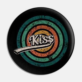 Kiss // Retro Circle Crack Vintage Pin