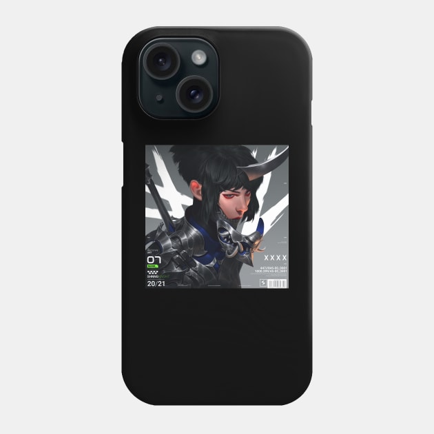 Girl Knight Phone Case by high damage