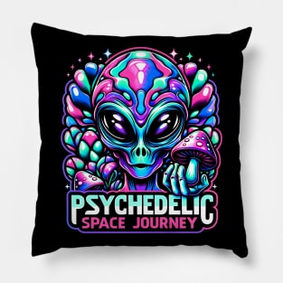 Psychedelic Space Journey - Alien Pillow