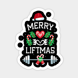 Merry Liftmas Ugly Christmas Sweater Fitness Lover Christmas Magnet