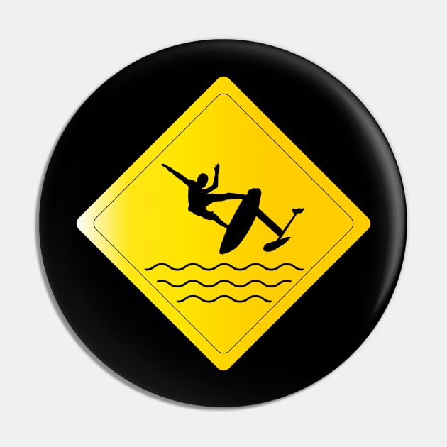 Hydrofoiling alert Pin by bluehair