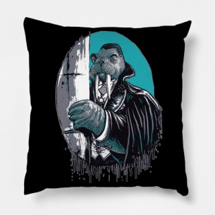 Vampire Walrus of The Sea Pillow