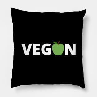 vegan green apple Pillow