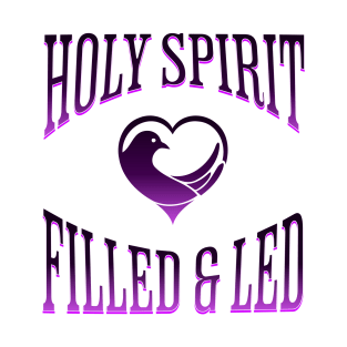 Holy Spirit Filled & Led - Purple-Black Image, Unisex Christian Cotton T-Shirt, Stylish Imagery, Trendy Spiritual Shirt, Christian Apparel, Comy, Soft T-Shirt