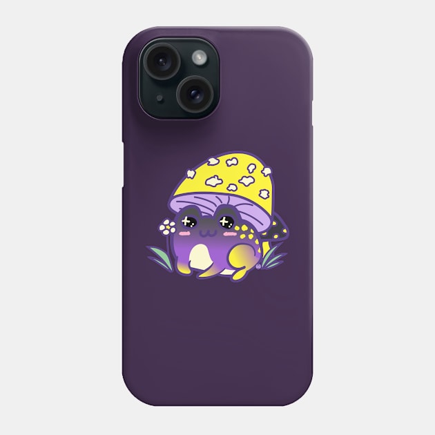 Subtle Cottagecore LGBT Nonbinary Frog + Mushroom Phone Case by FatCatSwagger