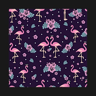 pink flamingo seamless flamingo pattern T-Shirt