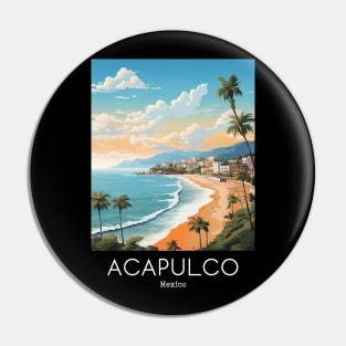 A Vintage Travel Illustration of Acapulco - Mexico Pin