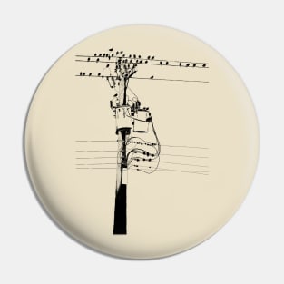 Telephone Pole (Dark on light) Pin