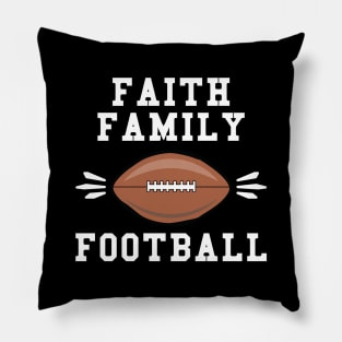 Faith Family Football Pillow