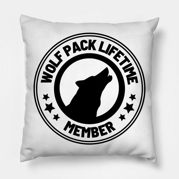 Wolf Pack Lifetime Membership Pillow by oneduystore