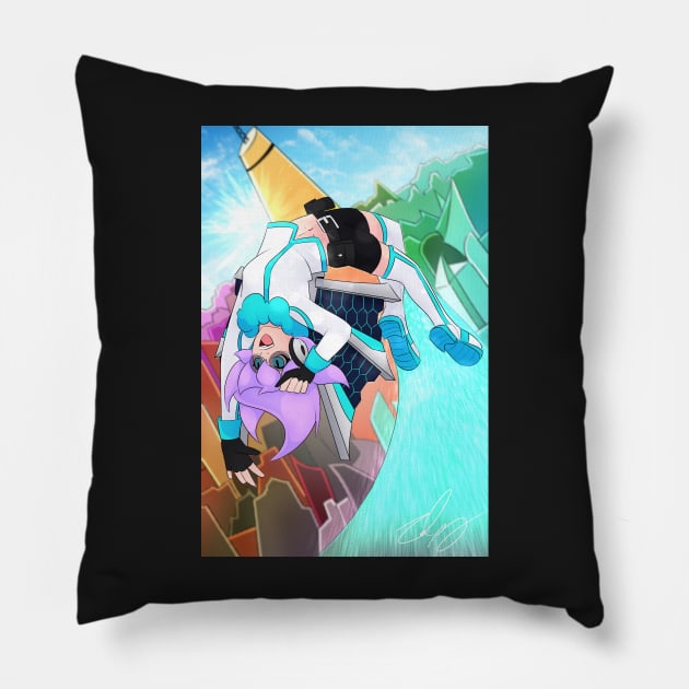 Ichara Over Yggdrasil Pillow by zacharymorgan