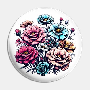 Crayon Garden: Colorful Crayon Roses Pin