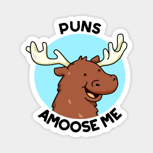 Puns A-moose Me Cute Funny Moose Pun Magnet