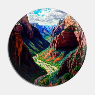 Mosaic Zion National Park Landscape | Angel's Landing | Utah Pin