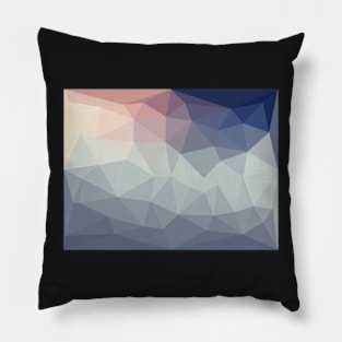 Rose Quartz and Blue Triangles Pillow