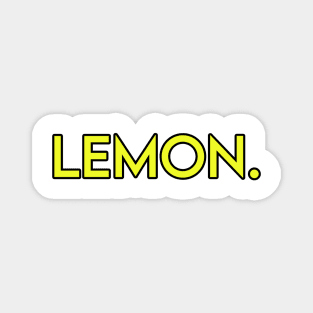 Lemon word citrus fruit yellow sour design Magnet
