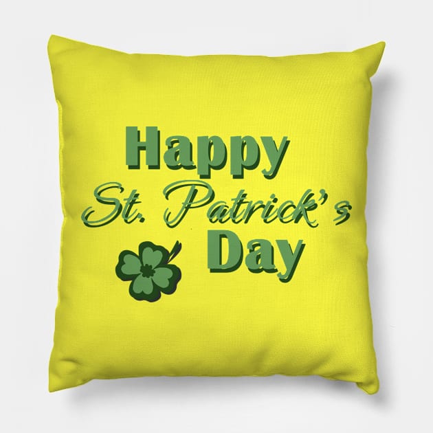 St. Patrick's Day Clover Pillow by Dearly Mu