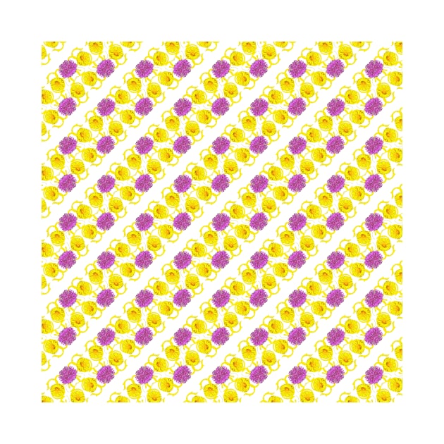 Floral yellow-lilac pattern by Evgeniya