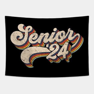 Senior 2024 Retro Class Of 2024 Seniors Graduation Vintage Tapestry