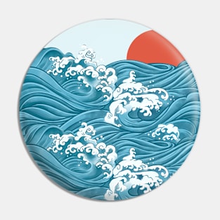 Waves meet sun Pin