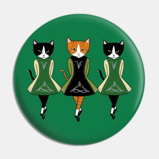 Irish Step Dancing Cats Pin