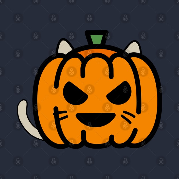 Smiling Pumpkin Cat by GlanceCat