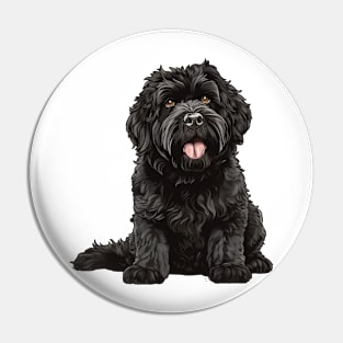 Bouvier des Flandres Dog Illustration Pin