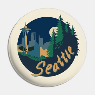 Seattle Overlook - Night Pin