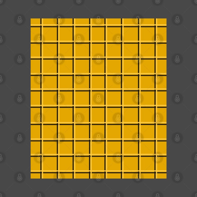 Mustard Yellow Square Check Grid by OneThreeSix