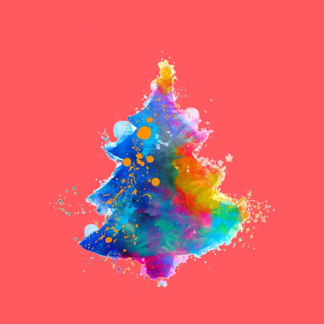 Unique abstract colourful Christmas tree by LiliMagic