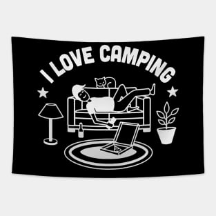 i love camping Tapestry