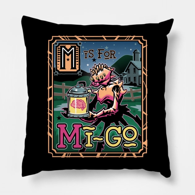 M is for Mi-Go Pillow by cduensing