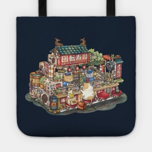 Steampunk Chubby Cat Sushi Restaurant Tote