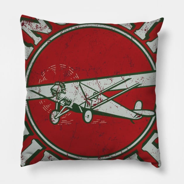 Sinclair Aircraft Pillow by MindsparkCreative