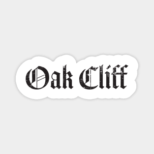 Oak Cliff Texas Black Magnet