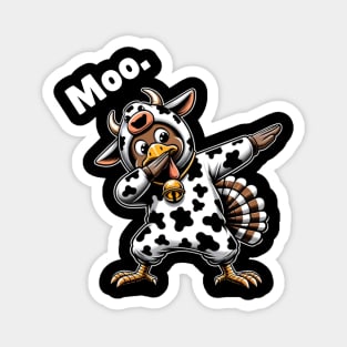 Turkey Moo Cow Funny Thanksgiving Magnet