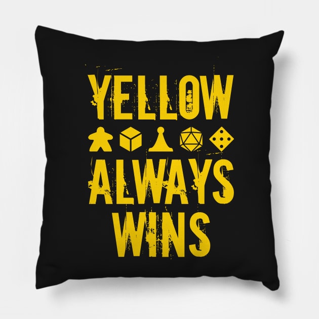 Yellow Always Wins Pillow by WinCondition