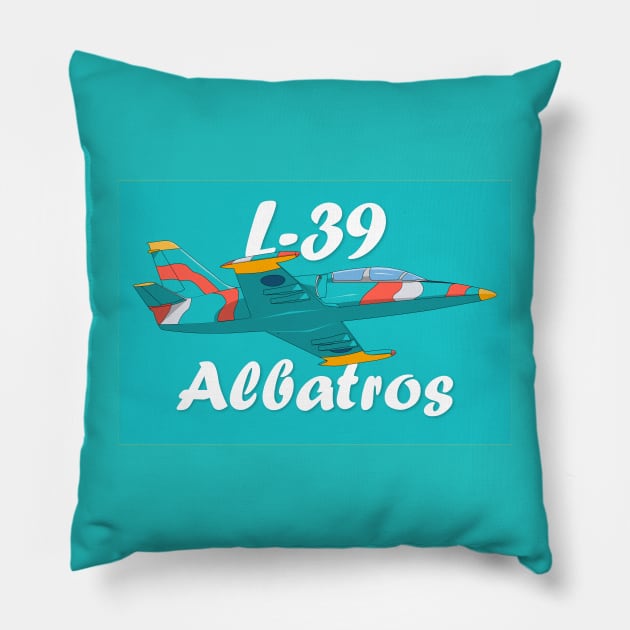 L-39 Albatross with Text Pillow by kkingsbe