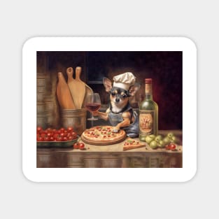 Chihuahua Dog Pizza Chef Magnet