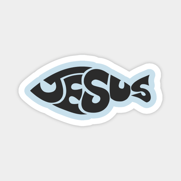 Christian Sign Fish Emblem Jesus Magnet by OnlyWithMeaning