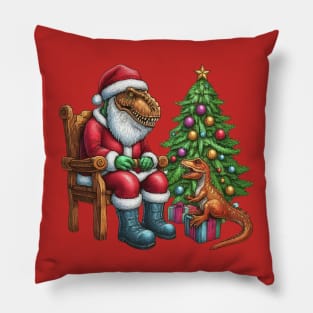 Dino Claus Pillow