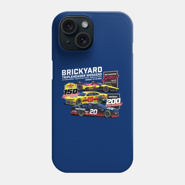 Brickyard Tripleheader 2021 Phone Case by Sway Bar Designs