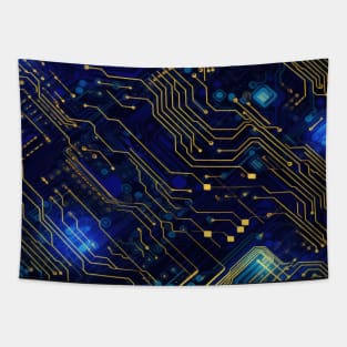 Circuit Board design illustration Tapestry