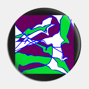 Purple, green and white Pin